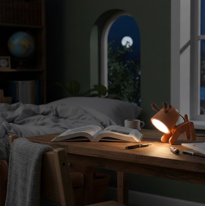 Mini LED Desk Lamp- Cute Deer Shape Night Light