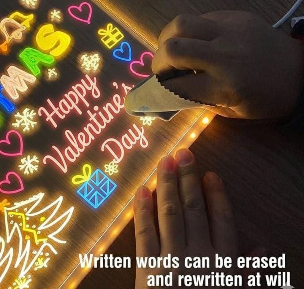 3D LED Acrylic Message Board- Write & glow gift light