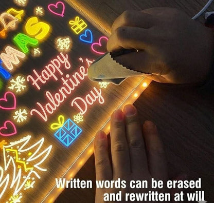 3D LED Acrylic Message Board- Write & glow gift light