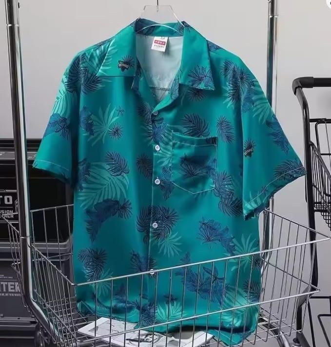 Men's Short Sleeve Tropical Print