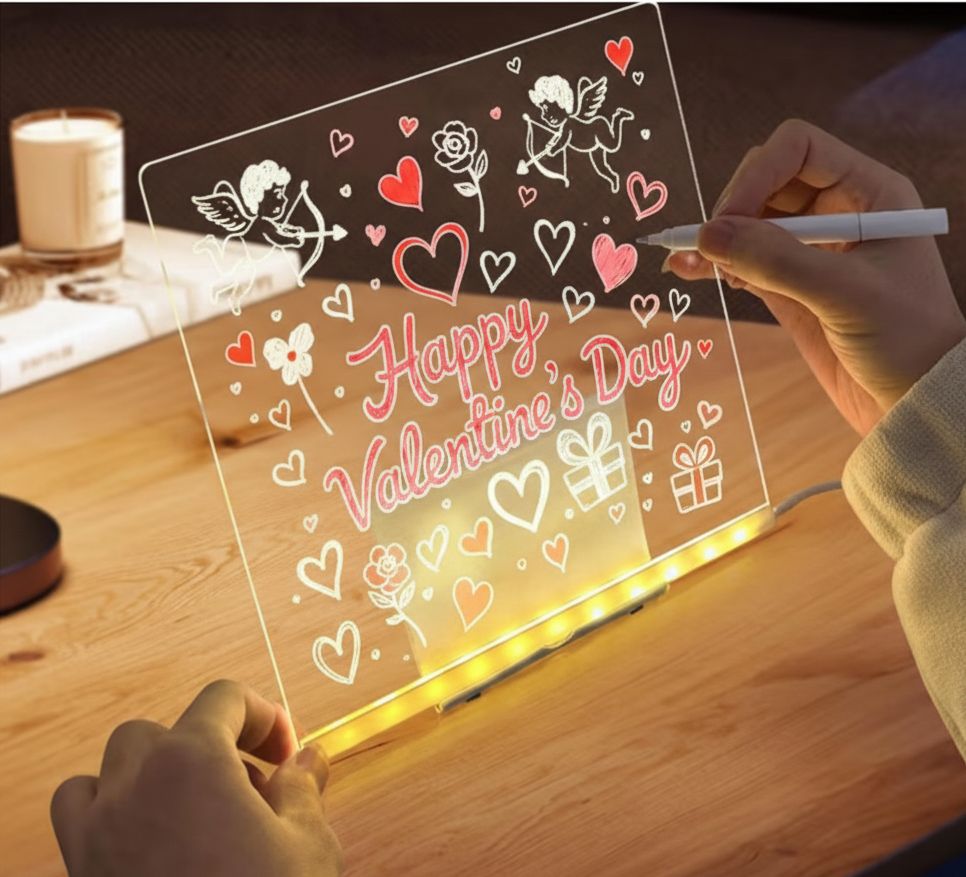 3D LED Acrylic Message Board- Write & glow gift light