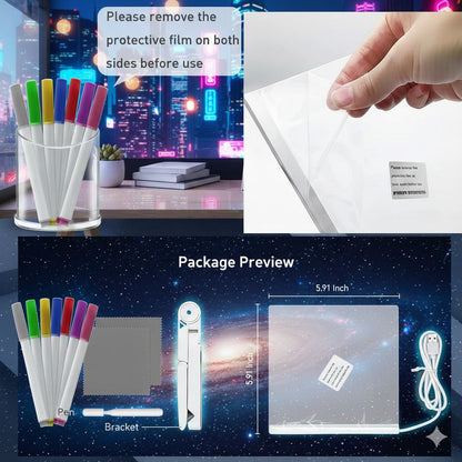 3D LED Acrylic Message Board- Write & glow gift light
